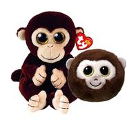 TY Matteo Beanie & Banana Beanie Bouncer 2-Piece Set - 15cm Soft Plush Teddy & 7cm Bouncy Plush Ball - Collectible Stuffed Cuddly Toy Stocking Filler for Kids, Girls & Boys