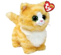 TY Melanie Tabby Cat Beanie Boo 14cm - Soft Plush Toy for Kids - Collectible Cuddly Stuffed Animal Teddy Character Gift
