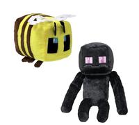 TY Minecraft Bee & Enderman Collectible Plush Toy, 2-Piece Set