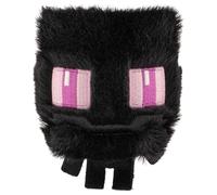 TY Ender Dragon Bouncer Plush - Cube Stuffed Toy | Soft Black Pixel-Style Plush with Embroidered Purple Eyes - Fun Collectible Gamer Gift for Kids