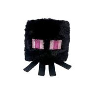 TY Ender Dragon Bouncer Plush - Cube Stuffed Toy | Soft Black Pixel-Style Plush with Embroidered Purple Eyes - Fun Collectible Gamer Gift for Kids