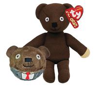 TY Mr. Bean Teddy Beanie and Bouncer 2 Piece Plush Set - Iconic Soft Plush Toy from the Classic TV Show - Collectible Stuffed Plushie for Kids & Fans - Cuddly Bouncy Toy Gift
