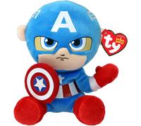TY Original Beanie Babies Collection Marvel Avengers Captain America 18cm Soft Plush Toy