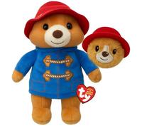 TY Paddington Beanie & Bouncer 2-Piece Gift Set - 15cm Soft Plush Toy Teddy & 7cm Bouncy Ball Plush - Collectible Stuffed Cuddly Toy Gift for Kids