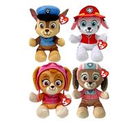 TY Paw Patrol Beanie Babies Set of 4 - Chase, Marshall, Skye, Liberty