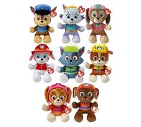 TY Paw Patrol Beanie Babies Set of 8 - Chase, Rubble, Rocky, Liberty, Marshall, Skye, Everest, Zuma - Soft Plush Toy for Kids, Collectible, Cuddly Plushies, Soft Play Toy for Boys and Girls