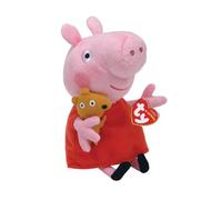 TY Peppa Pig Beanie Boo Plush Toy, 6" Multicoloured, Suitable for Kids, Indoor Use
