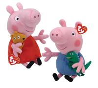 Ty Peppa Pig & George Pig 6 Inch Multipack - Beanie Baby Soft Plush Toys - Collectible Cuddly Stuffed Teddy Bears