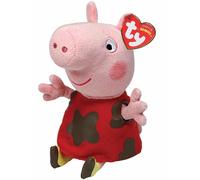 TY Peppa Pig Muddy Puddles Beanie Regular 15CM - Soft Plush Toy for Kids - Cuddly Stuffed Teddy Bear - Collectible Plushies - Soft Toys for Boys & Girls