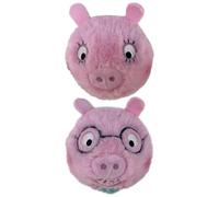 TY Peppa Pig’s Mummy and Daddy Pig Bouncy Balls 2-Piece Set, Pink - Soft Plush Toys for Kids - Collectible Stuffed Plushies - Fun Bounce Toy Gift for Boys & Girls