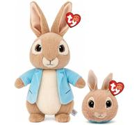 TY Peter Rabbit Beanie & Bouncer 2 Piece Set - Soft Plush Toy for Kids, Collectible Stuffed Animals, Cuddly Plushies, Teddy Soft Toys, Bouncy Plush Toy Gift for Children