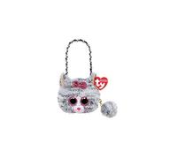 TY Pochette Porte Monnaie Peluche 10cm - Kiki le chat, Unisex Kids’ plush, Grey, SMALL