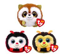 TY Puffies Izzy, Pickpocket, Zinger3-Piece Set - Soft Plush Bouncy Toy for Kids - Collectible Stuffed Animal - Round Plush Teddy - Cuddly Toy Lands on Feet - Soft Toy Plushies for Children