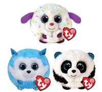 TY Puffies Munchkin, Bamboo, Prince 3-Piece Set - Soft Plush Bouncy Toy for Kids - Collectible Stuffed Animal - Round Plush Teddy - Cuddly Toy Lands on Feet - Soft Toy Plushies for Children