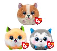 TY Puffies Tanner, Slush, Sherbert 3-Piece Set - Soft Plush Bouncy Toy for Kids - Collectible Stuffed Animal - Round Plush Teddy - Cuddly Toy Lands on Feet - Soft Toy Plushies for Children