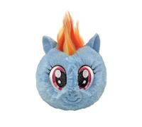 TY Rainbow Dash Bouncer Plush - My Little Pony Inspired Round Stuffed Toy | Soft Blue Pegasus Ball Plush with Embroidered Eyes & Rainbow Mane - Cute Collectible Gift for Kids
