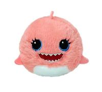 TY Reef Shark Bouncer Plush Toy - Soft Cute Stuffed Animal with Big Embroidered Eyes - Pink Fluffy Shark Squishy for Kids & Toddlers