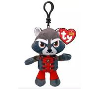 ty Rocket Racoon Marvel Disney Beanie Clipt Plush Toy for Kids - Teddy, Baby Toy, Collectible Stuffed Plushies