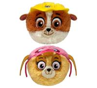 TY Skye and Rubble Bouncy Balls 2-Piece Set - Soft Plush Toys for Kids - Collectible Cuddly Plushies - Stuffed Bounce Toy Gift for Boys & Girls