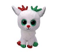 TY Beanie Boos - Snowdrop the Reindeer with Big and Sparkly Green Eyes Plush Toy with Big Glitter Eyes - 15cm - T37383