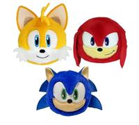 TY Sonic Plush Toy Set - Sonic, Knuckles & Tails 3 Pack Soft Toys for Kids Bouncers Collectible Cuddly Gifts