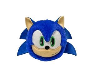 TY Sonic the hedgehog plush toy head cushion soft stuffed character pillow blue collectible kids for gift (3 inch)