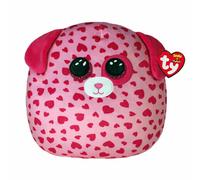 TY SQUISH A BOO 10" TICKLE DOG VALENTINES PLUSH TRAVEL CUSHION PILLOW SOFT TOY