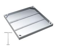 ty Stainless Steel Square Access Hatch with Hook Invisible Outdoor Design Perfect for Courtyards Gardens Walkways 3 Ton Load Capacity (20 in/50 cm)