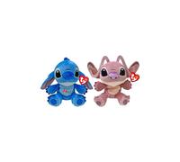 TY Stitch Beanie Babies Set of 2 ? Stitch and Angel 15CM ? As Seen in the Movie, Soft Plush Toy for Kids, Collectible and Cuddly Plushies for Kids