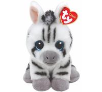 OFFICIAL TY BEANIE CLASSIC BUDDY STRIPES ZEBRA GREY EARS MED 23CM SOFT TOY 96309