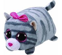 TY Toys 1607-42312 Cassie Grey CAT Teeny, Multicolored