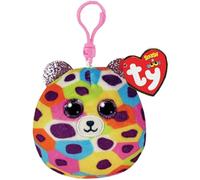 Ty Squishy Beanie Clip Giselle Leopard Multicolor