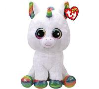 Ty 36859Â Pixy, Unicorn with Glitter Eyes Glub Push's, Beanie Boo's, White/Multicoloured, 42Â cm