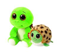 TY Turbo & Cruiser Beanie & Bouncer 2-Piece Gift Set - 15cm Soft Plush Toy Teddy & 7cm Bouncy Ball Plush - Collectible Stuffed Cuddly Toy Gift for Kids