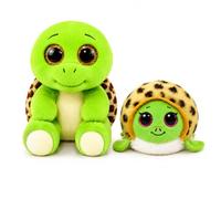 TY Turbo Turtle Beanie & Cruiser Bouncer Collectible Plush Toys 2-Piece Set | Soft cuddly toy duo for play, gifting, collecting and imaginative adventures, bringing two fun friends together.