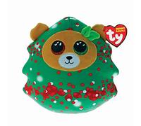 Ty UK Everett Tree Squish a Boo 10" | Christmas 2022 Beanie Baby Soft Plush Toy | Collectible Cuddly Stuffed Teddy, Multicolor
