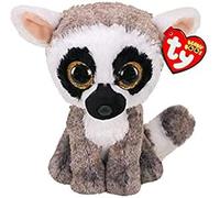 Ty UK Ltd 2005084 Linus Lemur - Boo Med Plush Animal, Multicolor, 24cm