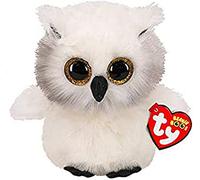 Ty UK Ltd 2005091 Austin Owl - Boo Med Plush Animal, Multicolor, 24cm