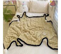 TY&WJ Cozy Faux Fur Throw Blanket for Couch,Super Soft Flannel Blanket Winter Warm Plush Blanket Lightweight Bed Blankets for Living Room,E,100x150cm(39x59)