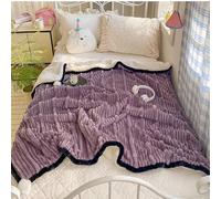 TY&WJ Cozy Faux Fur Throw Blanket for Couch,Super Soft Flannel Blanket Winter Warm Plush Blanket Lightweight Bed Blankets for Living Room,H,100x150cm(39x59)