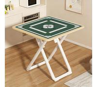 TY&WJ Square Wood Folding Game Table,Metal Frame Mahjong & Card Versatile Table Folding Dining Table Space Saving Kitchen Table for Home, Party, Dorm,F,60x74cm(24x29inch)