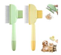Tyafzzn 2 Pieces Self-Cleaning Pet Flea Comb, Flea Comb for Cat Dog, Lice Comb Cat of Pet Hair, Grooming Brush Dog with Release Button, Massage Comb of Dandruff or Lice