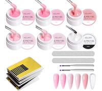 Tyafzzn Building Gel for Gel Nails Set, World of Nails Design Gel, 6 Colours, UV Building Gel, Nail Gel Builder Gel for Gel Nails