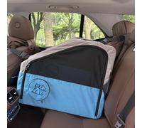 Tyalez Large Portable Pet Crate for Car Travel, 24"x22"x25" Foldable Dog & Cat Carrier with Secures Seatbelt & Headrest Strap, Oxford Soft-Sided Pet Kennel with Removable Bed for Medium & Large Pets
