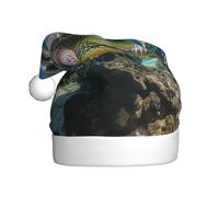 TYANG Lord Howe Island Sea Turtle Printing Santa Hat Christmas Decorated Hat Band Santa Hat