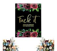 Tyasoleil 2025 Calendar for Tired-Ass Women | Fu-ck it 2025 Wall Calendar | Sweary Calendar Planner | Funny Monthly Calendar Gag Gift for Women