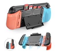 Tyasoleil 3in1 Protective Case Compatible with Nintendo Switch 2, Heavy Duty Hybrid Full Body Cover, Enhanced Shockproof Hybrid Cover with Ergonomic Grip, 180° Adjustable Stand (RBlue)