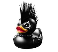 Tyasoleil Rubber Duck, Black Ducksville Duck, Resin Evil Rubber Duck, Resin Collectable Novelty Gothic Style Dark Rubber Duck Decoration, for Bedroom/Office/Classroom (Rock)