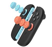Tyasoleil Thumb Grips Designed Compatible with Nintendo Switch 2, PRO,STEAM DECK,PS4,Thumb Grip Caps, Enhanced Grip, Grip Button Stick Cover, 3Pairs(6pcs) (Red & Blue)