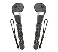 Tyasoleil VR Handle Attachment for Meta Quest 2, Extension Controller Accesories, Gorilla Tag Long Arms Grips, for Beat Saber Better Experience (Black Gold)